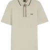 Aktives Slim-Fit-Polohemd aus feuchtigkeitsableitender Stretch-Baumwolle