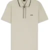 Aktives Slim-Fit-Polohemd aus feuchtigkeitsableitender Stretch-Baumwolle