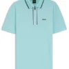 Aktives Slim-Fit-Polohemd aus feuchtigkeitsableitender Stretch-Baumwolle