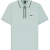 Aktives Slim-Fit-Polohemd aus feuchtigkeitsableitender Stretch-Baumwolle