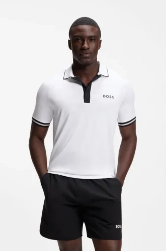 Aktives Slim-Fit-Polohemd mit Feuchtigkeitsmanagement