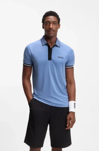 Aktives Slim-Fit-Polohemd mit Feuchtigkeitsmanagement