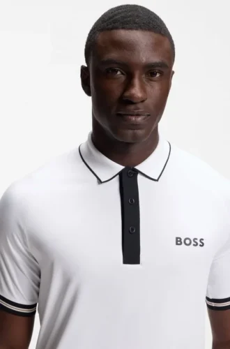 Aktives Slim-Fit-Polohemd mit Feuchtigkeitsmanagement