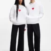 All-Gender-Hoodie aus Baumwollfrottee mit Origami-Herz-Motiv
