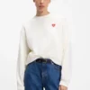 All-Gender-Sweatshirt aus Baumwollfrottee mit Herz-Logo