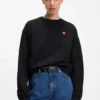 All-Gender-Sweatshirt aus Baumwollfrottee mit Herz-Logo