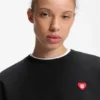 All-Gender-Sweatshirt aus Baumwollfrottee mit Herz-Logo