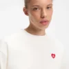 All-Gender-Sweatshirt aus Baumwollfrottee mit Herz-Logo