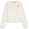 All-Gender-Sweatshirt aus Baumwollfrottee mit Herz-Logo