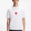 All-Gender-T-Shirt aus Baumwolljersey mit Origami-Herz-Print