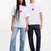 All-Gender-T-Shirt aus Baumwolljersey mit Origami-Herz-Print