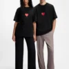 All-Gender-T-Shirt aus Baumwolljersey mit Origami-Herz-Print
