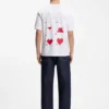 All-Gender-T-Shirt aus Baumwolljersey mit Origami-Herz-Print