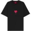 All-Gender-T-Shirt aus Baumwolljersey mit Origami-Herz-Print