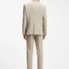 Anzugjacke in Extra-Slim-Fit aus Popeline mit Wollmischung