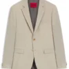 Anzugjacke in Extra-Slim-Fit aus Popeline mit Wollmischung