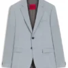 Anzugjacke in Extra-Slim-Fit aus Popeline mit Wollmischung