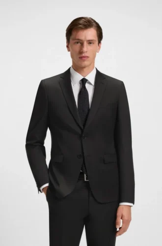 Anzugjacke in Extra-Slim-Fit aus Serge aus Schurwolle
