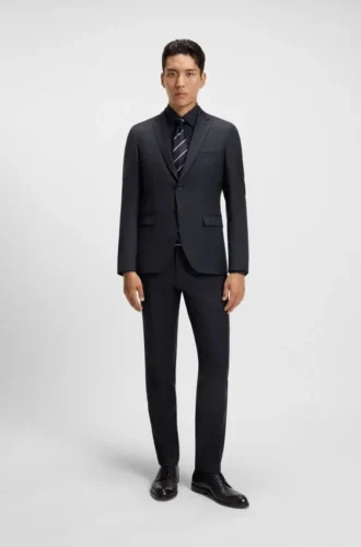 Anzugjacke in Extra-Slim-Fit aus Serge aus Schurwolle