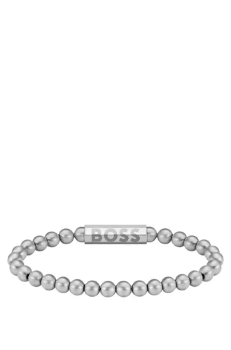 Armband mit Logo-Verschluss in Silberoptik