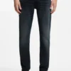 Aschblaue Jeans in Extra-Slim-Fit aus Comfort-Stretch-Denim