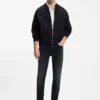 Aschblaue Jeans in Extra-Slim-Fit aus Comfort-Stretch-Denim