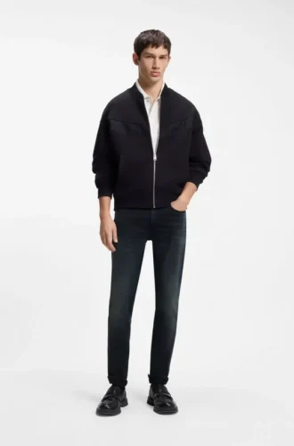 Aschblaue Jeans in Extra-Slim-Fit aus Comfort-Stretch-Denim