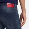 Aschblaue Slim-Fit-Jeans aus Stretch-Denim