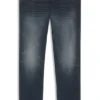 Aschblaue Slim-Fit-Jeans aus Stretch-Denim
