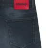 Aschblaue Slim-Fit-Jeans aus Stretch-Denim