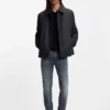 Ascheblaue Jeans in Extra-Slim-Fit aus Stretch-Denim