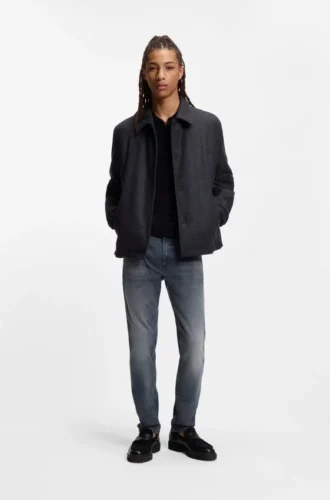 Ascheblaue Jeans in Extra-Slim-Fit aus Stretch-Denim