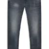 Ascheblaue Jeans in Extra-Slim-Fit aus Stretch-Denim