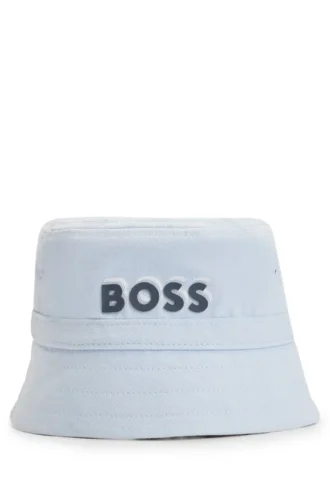 Baby-Bucket-Hat mit Logo aus Baumwolltwill