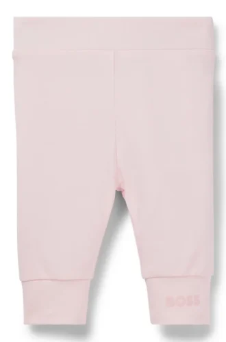 Baby-Leggings aus Stretch-Baumwolle mit Logo-Print am Saum