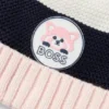 Baby-Mütze aus Baumwolle mit rotem Panda-Abzeichen