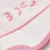 Baby-Mütze mit Logo-Print aus rosa Popeline