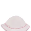 Baby-Mütze mit Logo-Print aus rosa Popeline