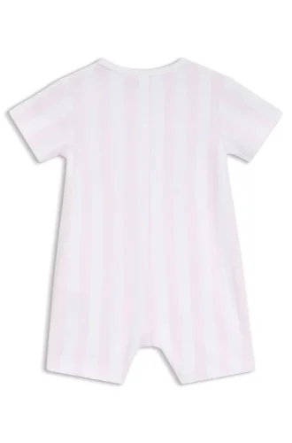 Baby-Strampler aus gestreiftem Interlock-Baumwollstoff
