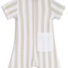 Baby-Strampler aus gestreifter Baumwolle mit Polokragen