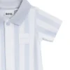 Baby-Strampler aus gestreifter Baumwolle mit Polokragen