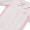 Baby-Strampler aus Samt mit gesticktem Logo