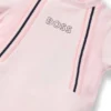 Baby-Strampler aus Samt mit Logo-Print