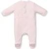 Baby-Strampler aus Samt mit Logo-Print