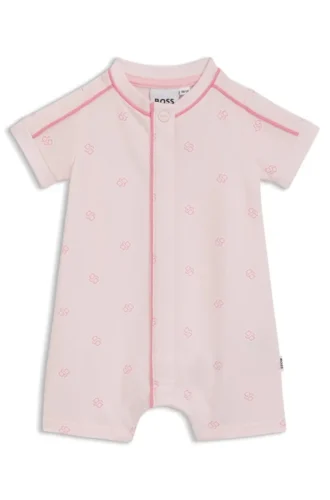Baby-Strampler aus Stretch-Baumwolle mit Double-B-Monogrammen