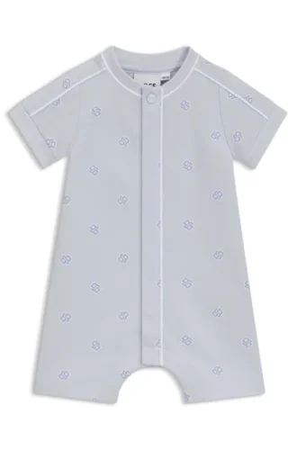 Baby-Strampler aus Stretch-Baumwolle mit Double-B-Monogrammen