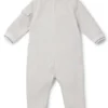Baby-Strampler aus Stretch-Baumwolle mit Fischgrätenmuster