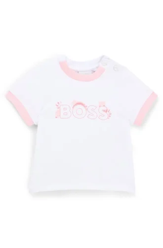 Baby-T-Shirt aus Stretch-Baumwolle mit Panda-Motiv