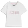 Baby-T-Shirt mit glänzendem Logo aus Stretch-Baumwolle