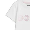Baby-T-Shirt mit glänzendem Logo aus Stretch-Baumwolle